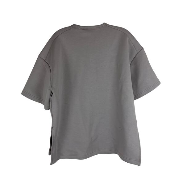 Aritzia The Group Babaton Aro T-Shirt Womens Size 2 Med Gray Athleisure Oversize - Picture 3 of 9